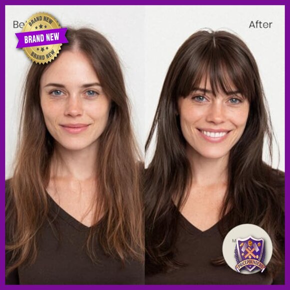 Human Hair Topper with Bangs Silk Base 150% Density 10 Inch main image 4